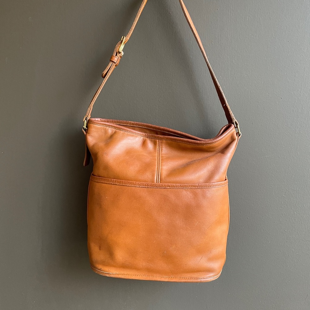 Coach Vintage Tan Leather Shoulder Bag